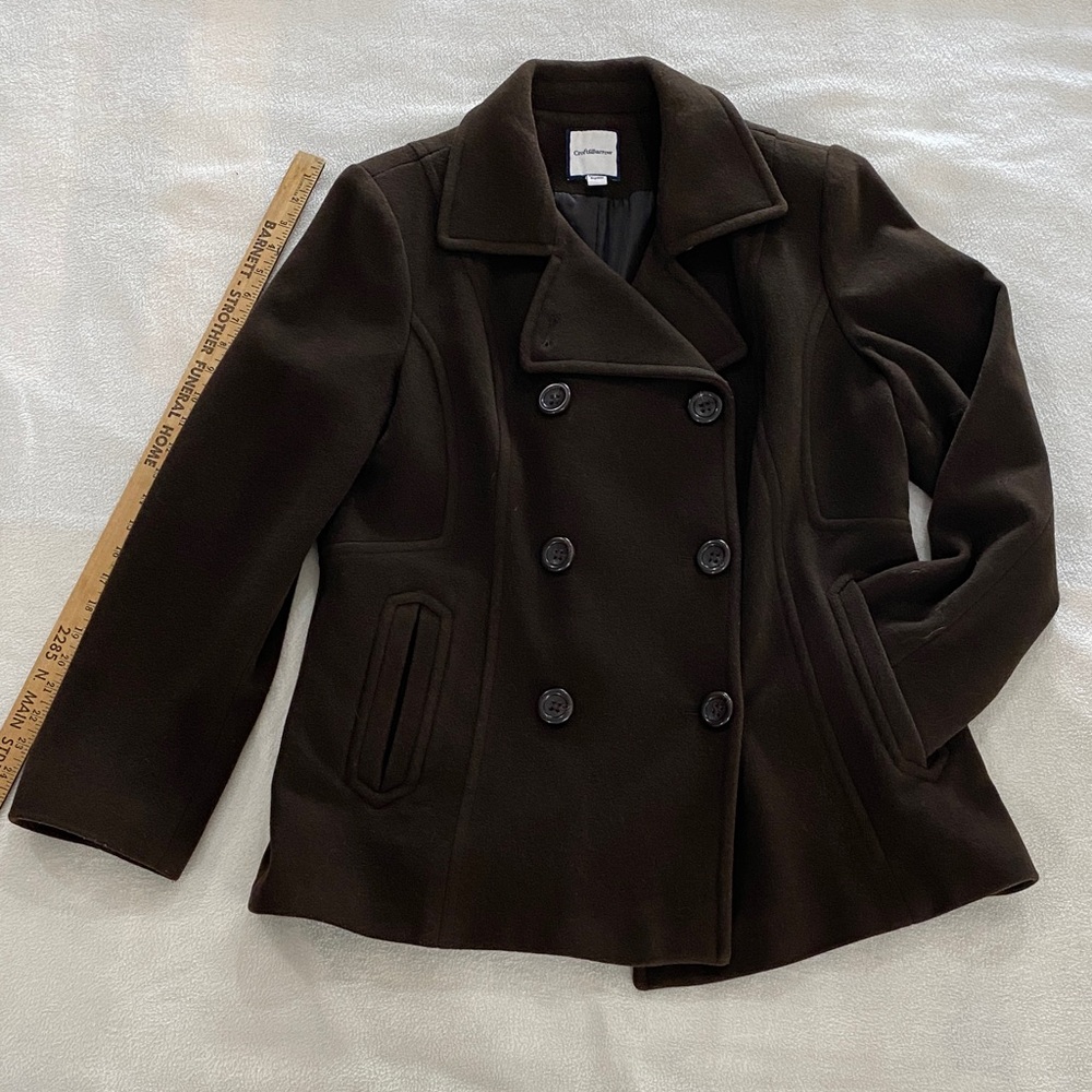 Women’s Wool Croft & Barrow Chocolate Pea Coat